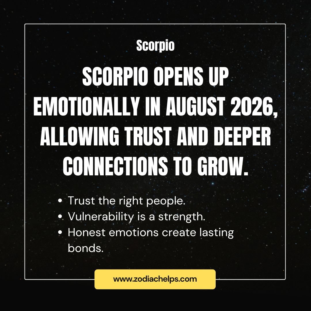 Scorpio Will Show Their Vulnerable Side