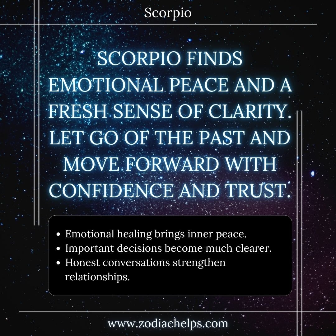 Scorpio Experiences Emotional Relief And Clarity