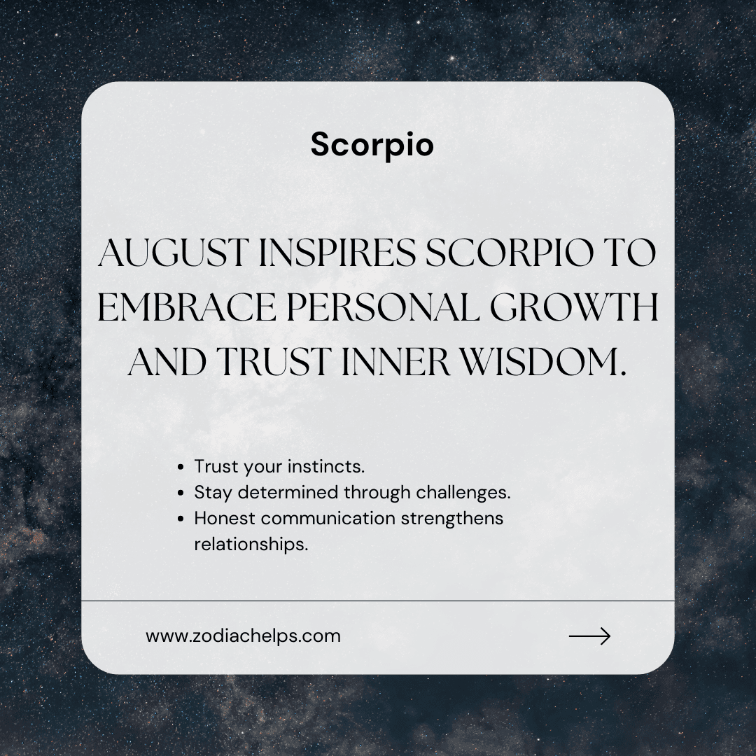 Scorpio Personality in August 2026