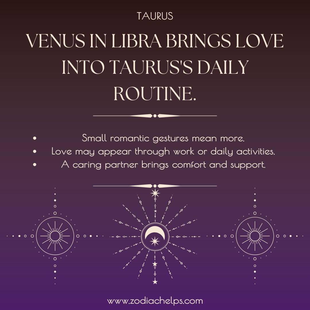 Taurus and Venus in Libra