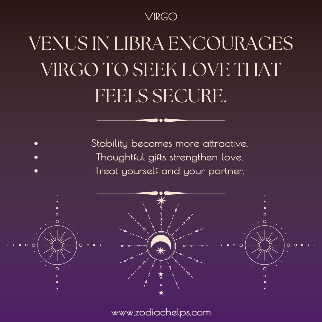 Virgo and Venus in Libra