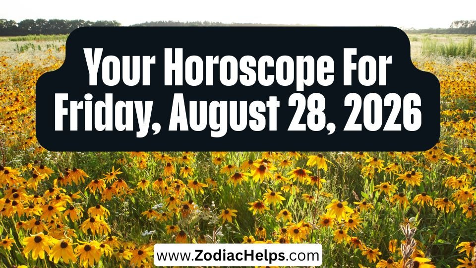 Your Horoscope For Friday, August 28, 2026
