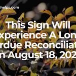 This Sign Will Experience A Long Overdue Reconciliation On August 18, 2026.