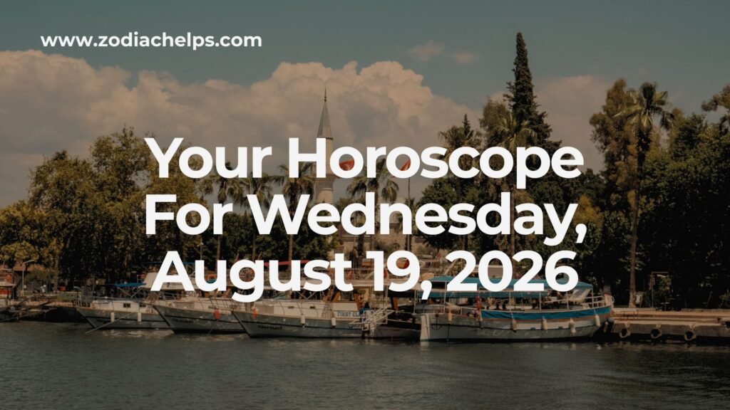 Your Horoscope For Wednesday, August 19, 2026
