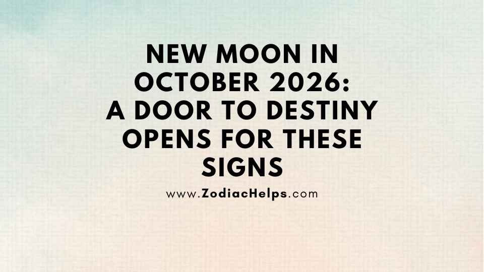 New Moon In October 2026: A Door To Destiny Opens For These Signs